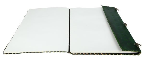 Green Goat Leather Stone Diary