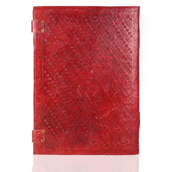 Red Handmade Leather Diary