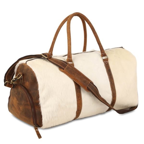 Leather Hairon Duffle Bag