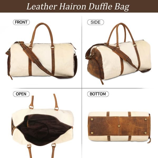 Leather Hairon Duffle Bag