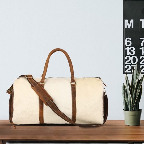 Leather Hairon Duffle Bag