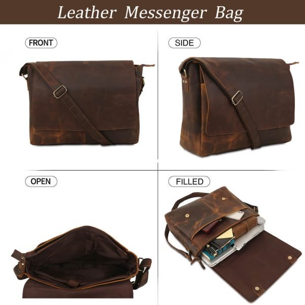 Leather Messenger Bag 01