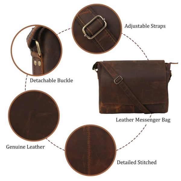 Leather Messenger Bag 01